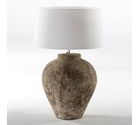 LAMPARA SOBREMESA 45X45X55 APROX. TERRACOTA GRIS SIN PANTALLA