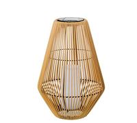 LÁMPARA SOLAR 46CM SOBREMESA/PIE HIERRO/PP+PE C/VELA LED_°32X46CM