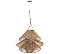 Lampara techo de ratan marron