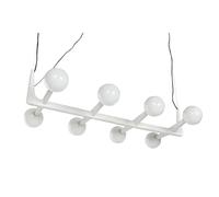 LAMPARA TECHO METAL CRISTAL 110X45X120 BOLA BLANCO