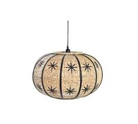 LAMPARA TECHO RATAN 50X50X31 FLOR NATURAL MARRON