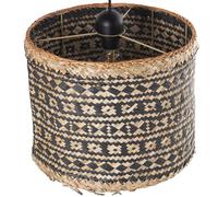 LÁMPARA TECHO RATÁN NATURAL/NEGRO +99271, 1XE27 MAX.40W_°36X29CM CABLE NEGRO:73CM