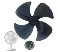 Lampe a ventola in plastica in plastica 4-fogli lampe di ventola Sostituzione con copertura da dado leggera e affidabile adatto per il supporto per la casa o la scrivania Fanner, Black