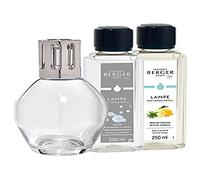 Maison Berger, Essentielle Ovale, Set Lampada Catalitica + 2 Fragranze, Cristall