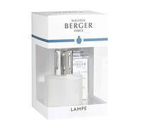 LAMPE BERGER Geschenkset Pur Satiniert Lampada profumata, Thé Blanc Pureté Givree, tè Bianco, 13 cm