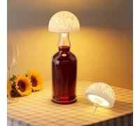 Lampe De Bouteille Sans Fil, Lampe De Table Tactile Rechargeable Avec Ombre-Lampe, 3 Couleur Température + 7 Couleurs éclairage Rvb, Idéal Pour La Maison Bar Restaurant Décor De Fête