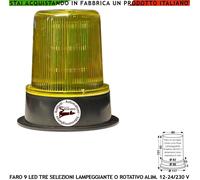 Lampeggi Differenziati da Centrale Automatismo Luce Fissa Gialla 9 Led 24-230 V