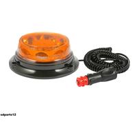 Lampeggiante 8 Led Arancione Basso Girofaro 12v 24v Trattore Base Magnetica