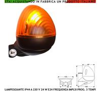 Lampeggiante Automazione Lampada 230 V 40 W E14 Cicli Lampeggi Minuto 60/90/120