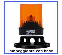 lampeggiante cancello automatico garage arancione 12/24/230V luce fissa con base
