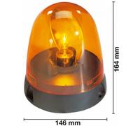 Lampeggiante girofaro arancio 24 V, H1 a base piana