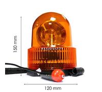 Lampeggiante Lampada Luce Arancione Rotante Calamitato Per Auto Trattore 12 Volt