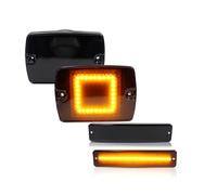 Lampeggiante Laterali Per Jeep Per Wrangler YJ 1987-1995 Luce Di Direzione Laterale E Paraurti Anteriore DRL Luci Di Marcia Diurna 12V Segnale Rotazione Dinamico