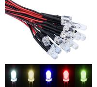 Lampeggiante LED 3mm 5mm 10mm Pre Cablato Ultra Luminoso 12V