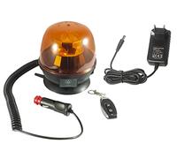 Ama Lampeggiante a Batteria con Telecomando 12-24V Base Magnetica - Luce LED Arancione per Veicoli Agricoli, Industria e Logistica