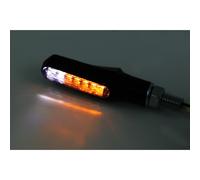 HIGHSIDER smart Shorty Fin Indicatore LED/Luce di posizione Nero/Fumo 2in1, Omologato E (coppia), nero