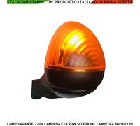LAMPEGGIATORE ALIMENTATO 220 V 20 W AVVISO MOVIMENTO AUTOMATISMO PERICOLO ATTENZ