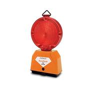 Lampeggiatore stradale bipila EUROFLASH ROSSO FISSO 2 leds lato per cantieri stradali e urbani con CE
