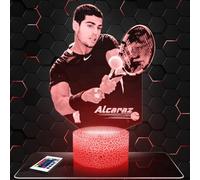 Lampephoto.fr - Lampada 3D C. Alcaraz Tennis, Decorazione Roland G Wimble DoN. Idea Regalo Uomo oggetto C. Alcaraz Tennis Luce Notturna Adulto Decorazione Camera Natale, Regalo Uomo Originale TOP