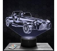 Lampephoto.fr - Lampada 3D Caterham Seven Automobile Auto Inglese, Luce Notturna Tattile a Led, Effetto Ologramma 3D, Idea Regalo Natale Compleanno Uomo, Oggetto decorativo per camera