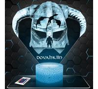 Lampephoto.fr - Lampada 3D Dovahkiin The elder Scrolls S, Decorativa, Idea Regalo, Accessorio Dovahkiin The elder Scrolls S Decorazione per La Camera da Letto di Un Ragazzo, Idea Regalo