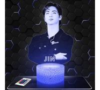 Lampephoto.fr - Lampada 3D Jin, Deco per Camera da Ragazza Lampada 3D Jin oggetto K-Pop Corea Pop Coreana Idea Regalo Decorazione Luce Soffusa Luce Notturna Deco Natale, Regalo Originale TOP