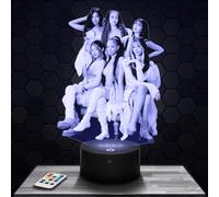 Lampephoto.fr - Lampada 3D Kats eye gruppo musicale K-Pop Multinazionale Luce Notturna Tattile Led, Effetto Ologramma 3D, Idea Regalo Natale Compleanno Uomo Donna, Oggetto decorazione camera