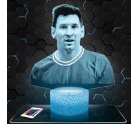 Lampephoto.fr - Lampada 3D L. Messi, Luce Notturna Tattile L. Messi, Illusione 3D Led, Idea Regalo di Natale per Ragazzi e Ragazze Lampada da Comodino per Bambini o Adulti, Regalo, Gadget