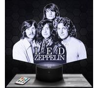 Lampephoto.fr - Lampada 3D L. Zeppelin Gruppo Rock Britannico, Luce Notturna Tattile Led, Effetto Ologramma 3D, Idea Regalo Natale Compleanno Uomo Donna, Oggetto decorazione camera