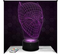 Lampephoto.fr - Lampada 3D Maschera Black Panther, Luce Notturna Tattile Maschera Black Panther 3D Led, Idea Regalo di Natale per Ragazzi e Ragazze Lampada da Notte per Bambini o Adulti TOP