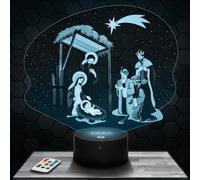 Lampephoto.fr - Lampada 3D Moderna Presepe Gesù Cristo Religione, Luce Notturna Tattile, Regalo Deco Cattolica Cristiana Cristo, Lampada Presepe Gesù Cristo Religione, Idea Regalo Natale Cristiano TOP