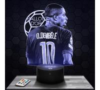 Lampephoto.fr - Lampada 3D O. Dembélé Pallone d'Oro Calciatore Internazionale Francese, Lampada Tattile Led Calcio, Effetto Ologramma 3D, Idea Regalo calcio Natale Compleanno Ragazzo o Ragazza