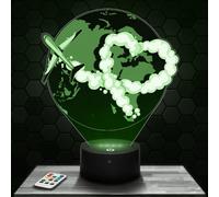 Lampephoto.fr - Lampada 3D Viaggio Planisfero Esplorazione del mondo Lampada Tattile a LED, Effetto Ologramma 3D, Idea Regalo Natale Compleanno per Ragazzo o Ragazza, Oggetto decorazione camera