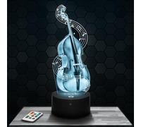 Lampephoto.fr - Lampada 3D Violoncello Musica Musicista Lampada Tattile a LED, Effetto Ologramma 3D, Idea Regalo Natale Compleanno per Ragazzo o Ragazza, Oggetto decorazione camera