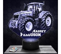 Lampephoto.fr Lampada da comodino, Luce notturna tattile Massey.F trattore agricolo Lampada illusione 3D LED, idea regalo di Natale per ragazzi e ragazze Lampada da notte per bambini o adulti TOP