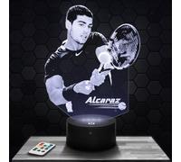 Lampephoto.fr Lampada Led 3D C.Alcaraz Tennis decorazione Roland.G Wimble don. Idea regalo uomo oggetto C.Alcaraz Tennis luce notturna adulto decorazione camera. Natale. regalo uomo originale TOP
