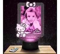 Lampephoto.fr - luce notturna personalizzata Hello Kitty per bambina, regalo per bambina, decorazione della stanza della bambina, regalo di compleanno, luce notturna regalo 7/16 colori