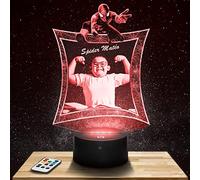 Lampephoto.fr - luce notturna personalizzata Spiderman per bambino, regalo per ragazzino, decorazione della stanza del ragazzino, regalo di compleanno, luce notturna regalo 7/16 colori