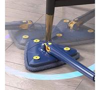 lamphle Mop Cleaner Mop con manico lungo Sistema di pulizia del pavimento girevole a 360 gradi Decontaminazione Pulizia delle pareti Spugna Mop per la pulizia del pavimento Telescopico Triangolo