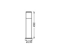 Lampioncino con attacco OSRAM ENDURA CLASSIC EBRO, acciaio inossidabile, 49 cm Osram
