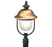 Lampioncino da Cancello Lampada Paletto Testapalo Ingresso E27 Grigio Rame 46 cm