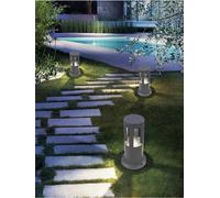 Lampioncino da terra lampada 12 w led luce naturale lampione grigio es59