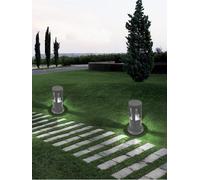 LAMPIONCINO DA TERRA LAMPADA 12W LED LUCE BIANCA LAMPIONE GRIGIO X GIARDINO IP65