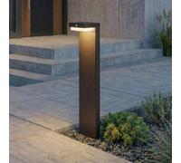 Lampioncino LED e a energia solare Lindby Eleazar, nero, in alluminio, con LINDBY