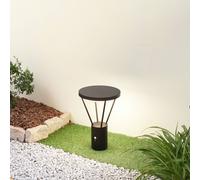 Lampioncino LED e solare Lucande Elario, 44 cm, nero, con sensore LUCANDE