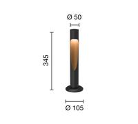 Lampioncino Louis Poulsen Flindt, 930 nero 35 cm base 24 V Louis Poulsen