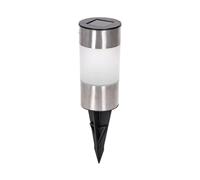 Lampioncino segnapassi Led Tin 0,012W Argento in acciaio con pannello solare IP44 Bianco freddo 6500K con sensore crepuscolare Aigostar