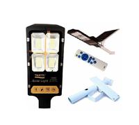 LAMPIONE 120W FARO 252 LED SMD CON PANNELLO SOLARE CREPUSCOLARE IP66 TELECOMANDO