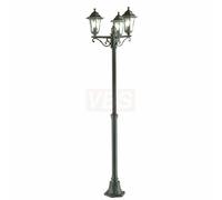 LAMPIONE 3 LUCI PALO TELESCOPICO MOD. AVENIDA CM. 46 X DA H. 134 A H.200 - IP 4