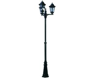 LAMPIONE 3 LUCI SU PALO MODELLO BERLINO 3X100w IP44 cm.230h. colore nero ...